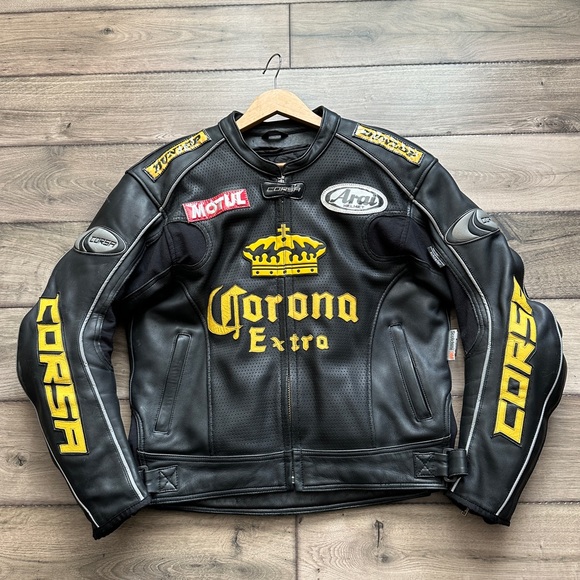 Corsa Corona Leather Riding Jacket Men’s Size USA 46 - Picture 1 of 4